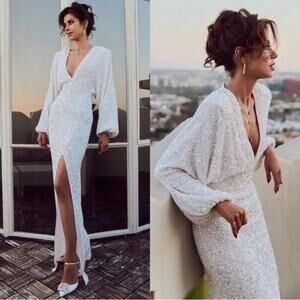 Retrofete CAMILLE SEQUIN maxi DRESS M